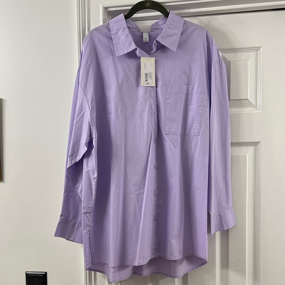 a new day Lavender Women's Button Down Shirt